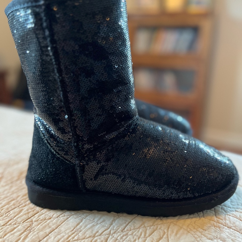 Black Sequined Uggs - image 3